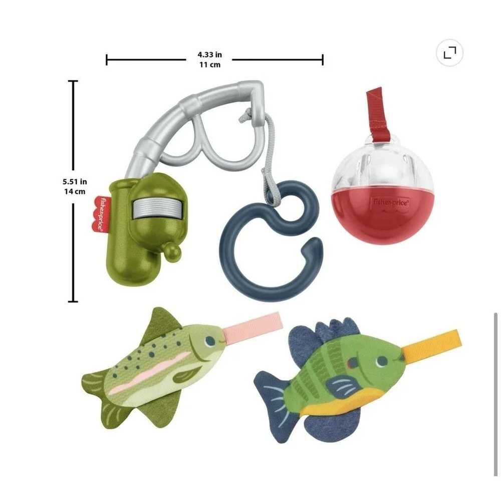 Fisher-Price Baby Toys Mini Me Moments Reel Fun Fishing Set 3 Month +